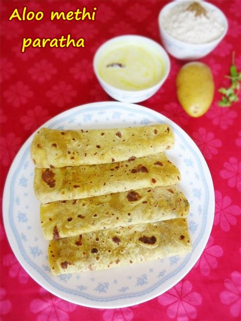 aloo methi paratha, how to make aloo methi paratha