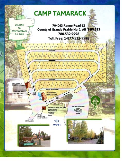 Camp Tamarack Rv Park Park Map