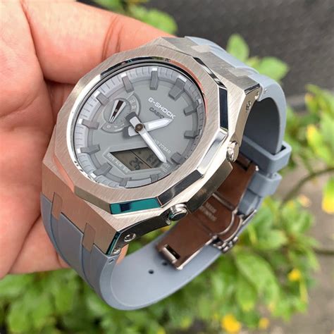 Jual G Shock Casioak GA 2100 Grey Original Garansi Silver Grey Gen5