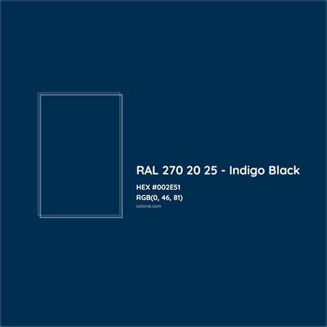 RAL 270 20 25 Indigo Black Complementary Or Opposite Color Name And