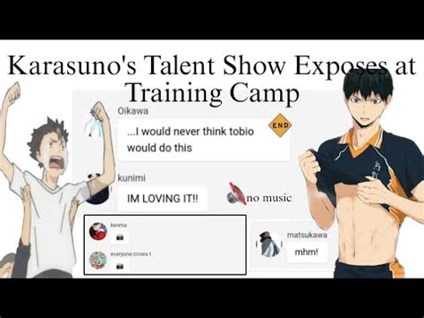 Haikyuu Texts Karasuno S Talent Show Exposes At Training Camp Final