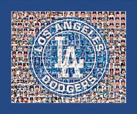 Los Angeles Dodgers Mosaic Art Designed Using 170 Past And Etsy