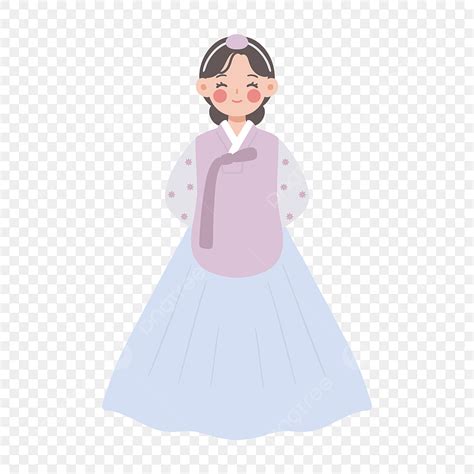 Korean Hanbok Clipart Hd PNG Cute Korean Hanbok In Purple Color