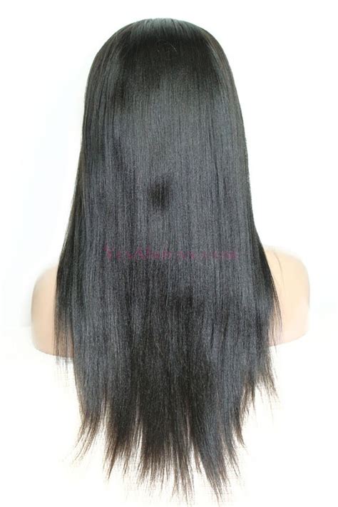 Silk Straight Brazilian Virgin Human Hair Glueless Full Lace Wigs