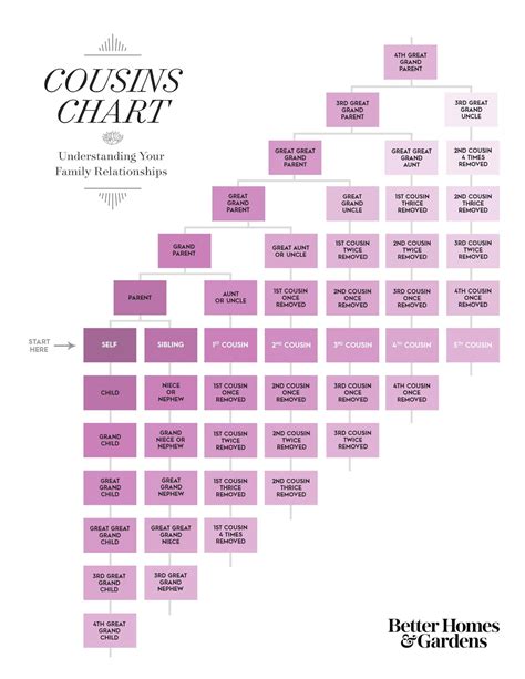 Free Printable Cousin Chart Templates Pdf Excel Word