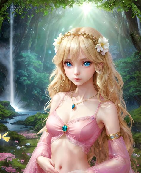 Molli - Pink Dress in Enchanted Forest by AIGirlGallery on DeviantArt
