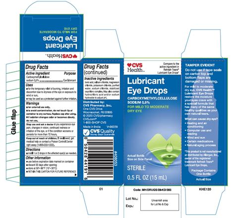 Dailymed Lubricant Eye Carboxymethylcellulose Sodium Solution Drops