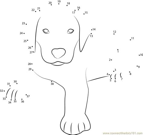 Cute Dog Dot To Dot Printable Worksheet Connect The Dots