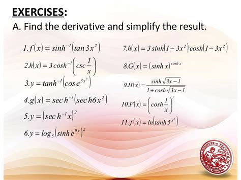 Lesson 4 Derivative Of Inverse Hyperbolic Functions