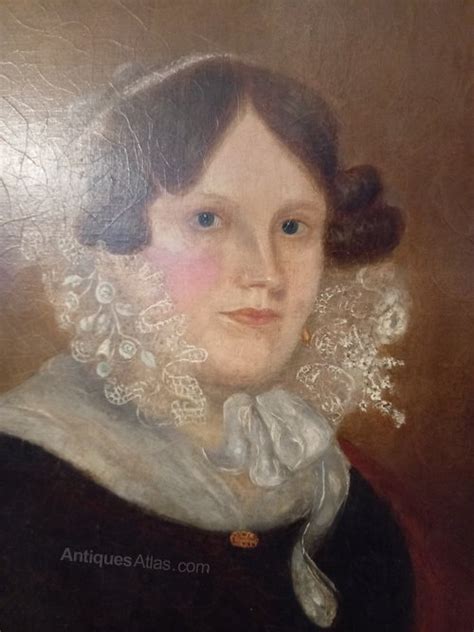 Antiques Atlas Early Victorian Oil On Canvas Portrait Of A Lady