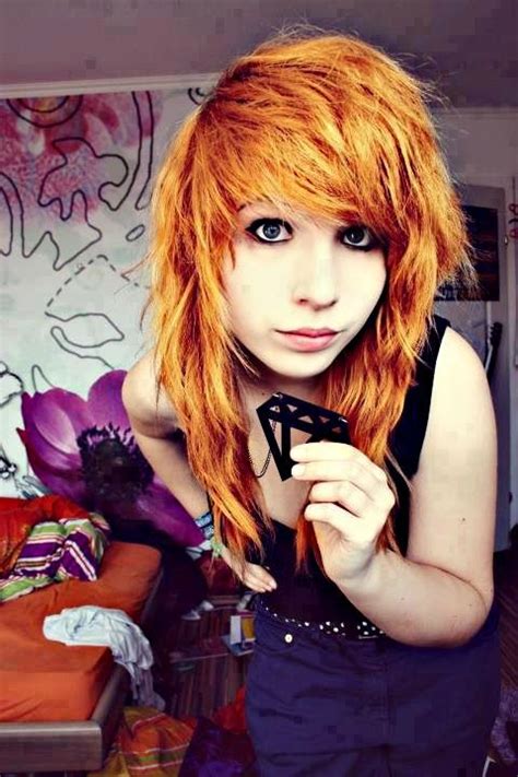 Scene Girl With Orange Hair