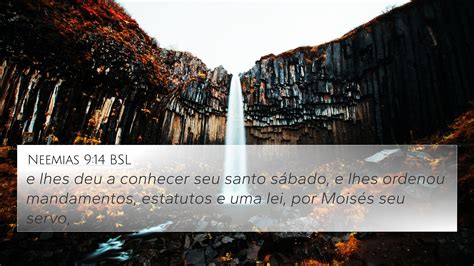 Neemias 9 14 BSL 4K Wallpaper e lhes deu a conhecer seu santo sábado