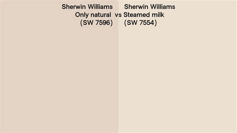 Sherwin Williams Only Natural Vs Steamed Milk Side By Side Comparison