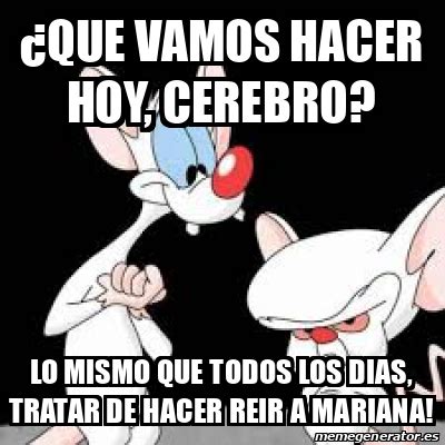 Meme Personalizado Que Vamos Hacer Hoy Cerebro Lo Mismo Que Todos