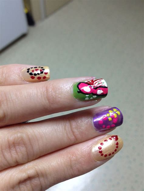 Mardi Gras Mardi Gras Nails Beauty Carnival Finger Nails