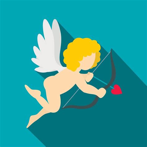 Amur Or Cupid Icon Flat Style 15206892 Vector Art At Vecteezy