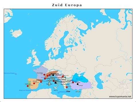 Topografie Zuid Europa Topomania Net