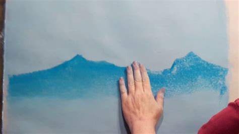 How To Draw Mountains In Chalk Or Pastel Mountain Range 2 Youtube