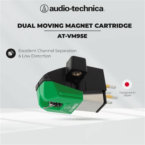 Audio Technica At Vm E Dual Moving Magnet Cartridge Turntable Vinyl