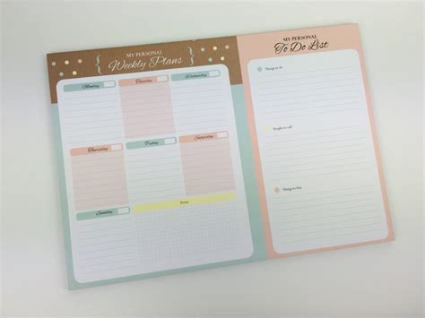 Using A Weekly Planner Notepad To Plan The Week 52 Planners In 52