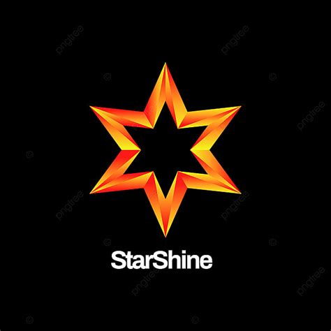 Shiny Orange Star Logo Design Template Download on Pngtree