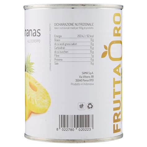 Frutta Oro Ananas Allo Sciroppo Everli