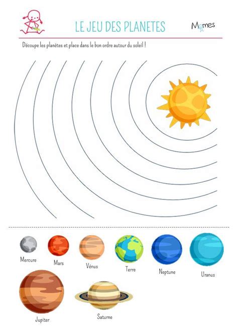 Le jeu du système solaire Systeme solaire Science pour enfants Jeux