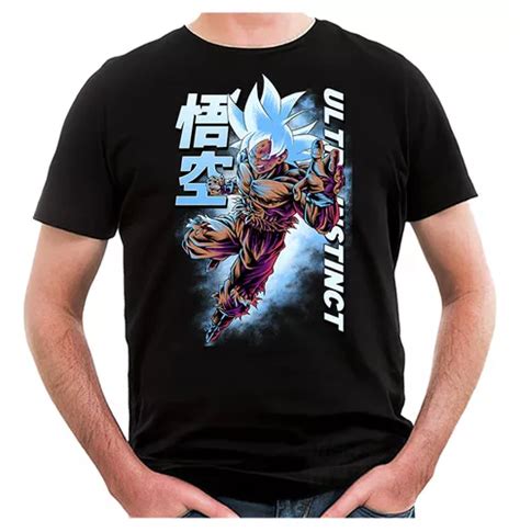 Remera Dragon Ball Z Goku Ultra Instinct Negra Ideas Mvd Cuotas