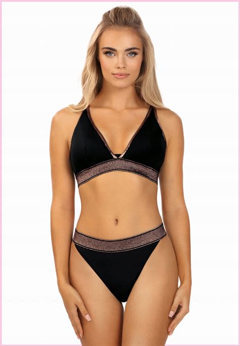 Czarne bikini strój kąpielowy dwuczęściowy r S 13757288710 Allegro pl