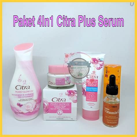 Paket In Citra Plus Serum Vitamin C Citra Pearly White Uv Esence