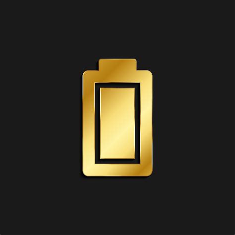 Battery Gold Icon Vector Illustration Of Golden Style Icon On Dark