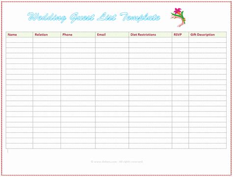 Wedding Guest List Tracker