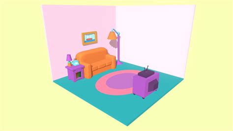 The Simpsons Living Room 3D Model By Andregapr 143a662 Sketchfab