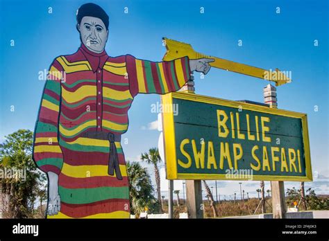 The Road Entrance Sign To The Seminole Tribe Of Floridas Billie Swamp