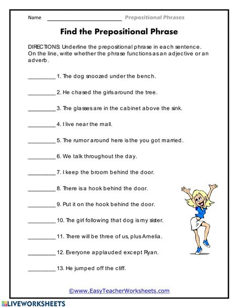 Grammar Adverbs And Prepositions Worksheet Pdf Worksheets Library