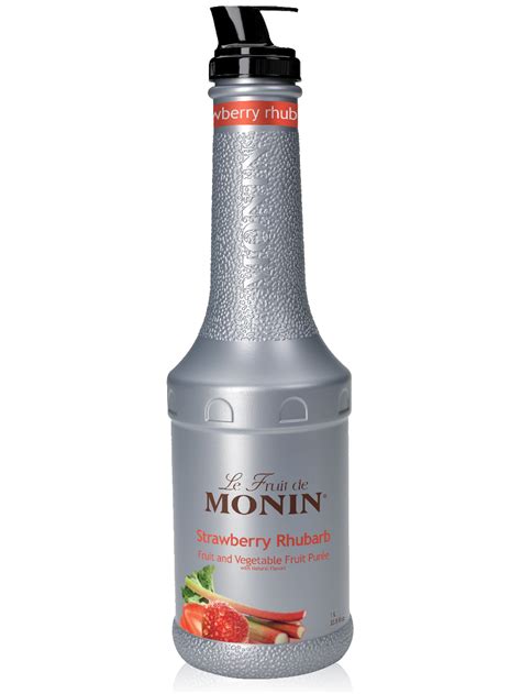 Monin Strawberry Rhubarb Fruit Puree 1l Beanwise