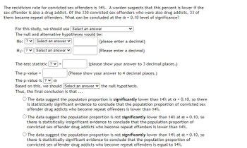 Answered Recidivism Rate For Convicted Sex Bartleby