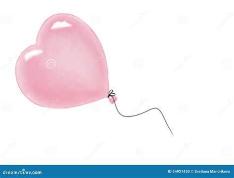 Ballon à Air De Forme De Coeur Illustration Stock Illustration du