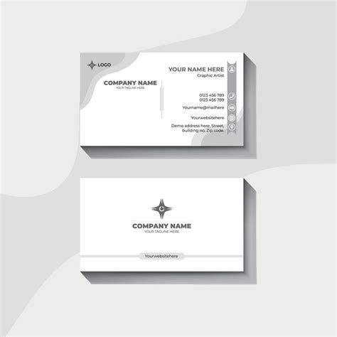 Simple business card template 12915834 Vector Art at Vecteezy