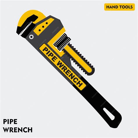 premium vector pipe wrench  wrenching pipe vector illustration