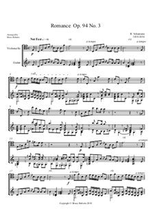 Three Romances For Oboe Or Violin And Piano Op By R Schumann On