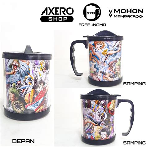 Jual Tumbler Mug Custom One Piece Gelas Minum Luffy Anime