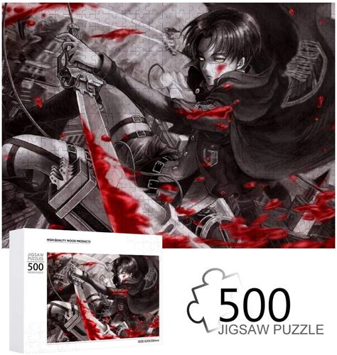 Attack On Titan Levi Ackerman Wooden Jigsaw Puzzles 500 For Adults Puzzle Game