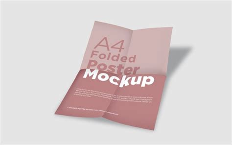 A4 Folded Paper Mockup Template 205080 Templatemonster