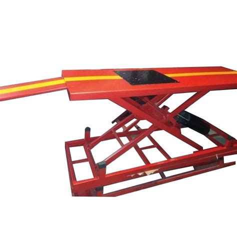 Mild Steel Two Wheeler Hydraulic Washing Lift Operating Height 10