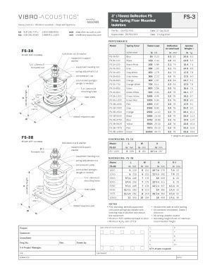 Fillable Online Fs Free Spring Floor Mounted Vibro Acoustics Fax