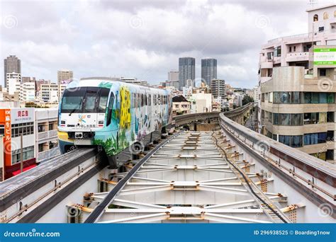 Okinawa Urban Monorail Train Public Transport In Naha Japan Editorial