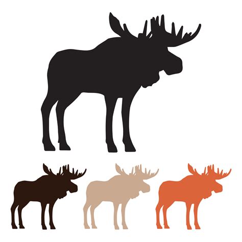 Moose silhouette art 7170237 Vector Art at Vecteezy