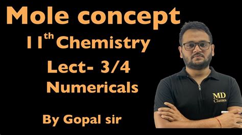 Mole Concept Class 11 Numericals Some Basic Concepts Of Chemistry Cbse Neet Jee Youtube