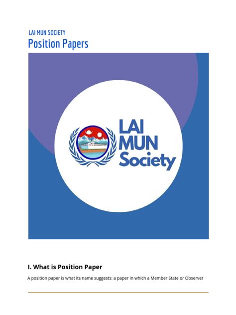 Position Paper Pdf United Nations International Relations